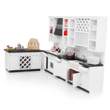 Maxbell 1/12 Scale Dollhouse Miniature Furniture Wooden Delxue Kitchen Set White