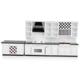 Maxbell 1/12 Scale Dollhouse Miniature Furniture Wood Deluxe Kitchen Set Decoration