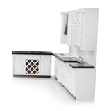 Maxbell 1/12 Scale Dollhouse Miniature Furniture Wood Deluxe Kitchen Set Decoration