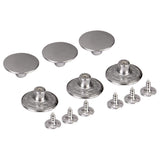 Maxbell 20xJeans Glossy Buttons Hammer on 20mm Pack of 6 Sets Silver