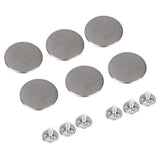 Maxbell 20xJeans Glossy Buttons Hammer on 20mm Pack of 6 Sets Silver
