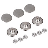 Maxbell 20xJeans Glossy Buttons Hammer on 20mm Pack of 6 Sets Silver