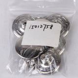 Maxbell 20xJeans Glossy Buttons Hammer on 20mm Pack of 6 Sets Silver