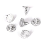 Maxbell 20xJeans Glossy Buttons Hammer on 20mm Pack of 6 Sets Silver