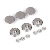 Maxbell 20xJeans Glossy Buttons Hammer on 20mm Pack of 6 Sets Silver