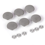 Maxbell 20xJeans Glossy Buttons Hammer on 20mm Pack of 6 Sets Silver