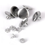 Maxbell 20xJeans Glossy Buttons Hammer on 20mm Pack of 6 Sets Silver