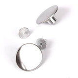 Maxbell 20xJeans Glossy Buttons Hammer on 20mm Pack of 6 Sets Silver