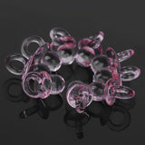 50xCute Mini Pacifier Charms Baby Shower Party Favor Nappy Cake Decor Pink