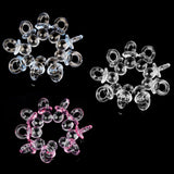 50xCute Mini Pacifier Charms Baby Shower Party Favor Nappy Cake Decor Pink