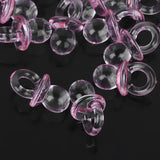 50xCute Mini Pacifier Charms Baby Shower Party Favor Nappy Cake Decor Pink