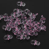 50xCute Mini Pacifier Charms Baby Shower Party Favor Nappy Cake Decor Pink