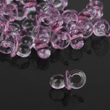 50xCute Mini Pacifier Charms Baby Shower Party Favor Nappy Cake Decor Pink