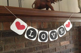 Maxbell LOVE Heart Wedding Bridal Western Party Decoration Bunting Garland Banner