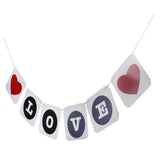 Maxbell LOVE Heart Wedding Bridal Western Party Decoration Bunting Garland Banner