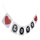 Maxbell LOVE Heart Wedding Bridal Western Party Decoration Bunting Garland Banner