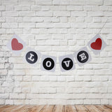 Maxbell LOVE Heart Wedding Bridal Western Party Decoration Bunting Garland Banner