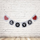 Maxbell LOVE Heart Wedding Bridal Western Party Decoration Bunting Garland Banner