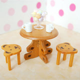 Maxbell Dollhouse Miniature Furniture Wooden Childrens Bedroom set 1/12 Wooden Color