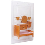 Maxbell Dollhouse Miniature Furniture Wooden Childrens Bedroom set 1/12 Wooden Color
