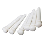Maxbell 4xCattle Bone Endpin Bridge End Pin for Acoustic Guitar 6pcs White