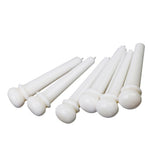 Maxbell Cattle Bone Endpin Bridge End Pin for Acoustic Guitar 6pcs White