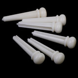 Maxbell 4xCattle Bone Endpin Bridge End Pin for Acoustic Guitar 6pcs White