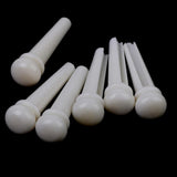 Maxbell Cattle Bone Endpin Bridge End Pin for Acoustic Guitar 6pcs White