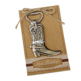 50 "Just Hitched" Cowboy Boot Bottle Opener Country Vintage Wedding Party Favour