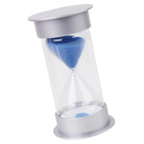 Maxbell Ten Minutes Hourglass Sandglass Sand Timer Home Decor Silver Lid Blue Sand