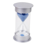 Maxbell Ten Minutes Hourglass Sandglass Sand Timer Home Decor Silver Lid Blue Sand