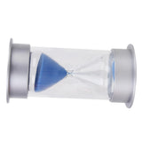 Maxbell Ten Minutes Hourglass Sandglass Sand Timer Home Decor Silver Lid Blue Sand