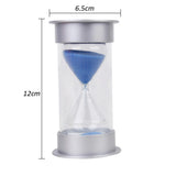 Maxbell Ten Minutes Hourglass Sandglass Sand Timer Home Decor Silver Lid Blue Sand