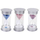 Maxbell Ten Minutes Hourglass Sandglass Sand Timer Home Decor Silver Lid Blue Sand