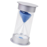 Maxbell Ten Minutes Hourglass Sandglass Sand Timer Home Decor Silver Lid Blue Sand