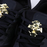 Maxbell GOLD METAL LION HEAD SHOELACE LOCK & 2PRS SCREW ON AGLET TIPS FOR YEEZY LEBRON