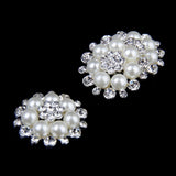 Maxbell 24xPhenovo Crystal Faux Pearl Flower Button Decoration DIY 30mm 5pcs Beige