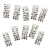 Maxbell 3x10 Pcs Crystal Diamante Rhinestone Buckle Invitation Ribbon Slider A