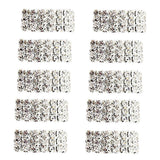Maxbell 3x10 Pcs Crystal Diamante Rhinestone Buckle Invitation Ribbon Slider A