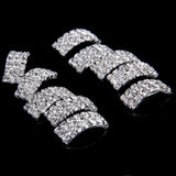 Maxbell 4x10 Pcs Crystal Diamante Rhinestone Buckle Invitation Ribbon Slider A
