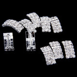 Maxbell 3x10 Pcs Crystal Diamante Rhinestone Buckle Invitation Ribbon Slider A