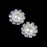 Maxbell 4xPhenovo Crystal Faux Pearl Buttons Flatback Decor DIY 14.5mm 10pcs Beige