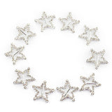 Maxbell 10 Pcs Crystal Diamante Rhinestone Buckle Invitation Ribbon Slider B