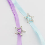 Maxbell 10 Pcs Crystal Diamante Rhinestone Buckle Invitation Ribbon Slider B