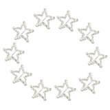 Maxbell 10 Pcs Crystal Diamante Rhinestone Buckle Invitation Ribbon Slider B