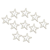 Maxbell 10 Pcs Crystal Diamante Rhinestone Buckle Invitation Ribbon Slider B