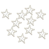 Maxbell 10 Pcs Crystal Diamante Rhinestone Buckle Invitation Ribbon Slider B