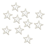 Maxbell 10 Pcs Crystal Diamante Rhinestone Buckle Invitation Ribbon Slider B