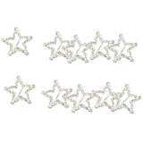 Maxbell 10 Pcs Crystal Diamante Rhinestone Buckle Invitation Ribbon Slider B