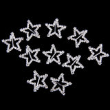 Maxbell 10 Pcs Crystal Diamante Rhinestone Buckle Invitation Ribbon Slider B